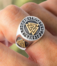 Viking Triquetra & Rune Ring
