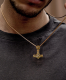 Viking Thor's Hammer Necklace – Black, Gold, Silver Matching Chain