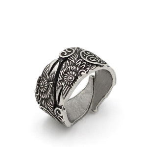 Viking Raven Stainless Steel Ring – Gold & Silver