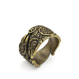 Viking Raven Stainless Steel Ring – Gold & Silver