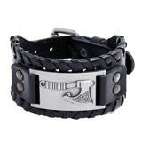 Viking Axe Leather Bracelet – Antique Teal, Antique Silver & Antique Red