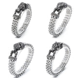 Norse Guardian Stainless Steel Bracelet – Dragon, Wolf, Eagle & Serpent Designs