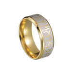 Viking Rune Stainless Steel Ring – Available in Gold, Silver, Black & Blue