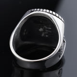 Odin & Crossed Axe Viking Ring – Nordic Warrior Stainless Steel Band in Gold & Silver