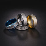 Viking Rune Stainless Steel Ring – Available in Gold, Silver, Black & Blue