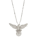 Viking Raven Necklace – Silver, Gold & Black | Norse Symbol of Wisdom and Protection