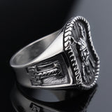 Odin & Crossed Axe Viking Ring – Nordic Warrior Stainless Steel Band in Gold & Silver