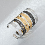 Viking Valknut Open Bangle – Gold, Silver & Black | Norse Symbol of Strength and Eternal Honor
