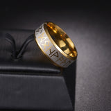 Viking Rune Stainless Steel Ring – Available in Gold, Silver, Black & Blue