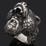 Odin Bear-Helm Viking Ring – Nordic Warrior Stainless Steel Band in Gold, Silver & Black
