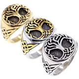 Viking Tree of Life Stainless Steel Ring – Gold, Silver & Two-Tone