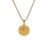 Viking Compass Necklace – Silver, Gold & Black | Norse Symbol of Guidance and Protection