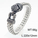 Norse Guardian Stainless Steel Bracelet – Dragon, Wolf, Eagle & Serpent Designs