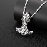 Silver Viking Thor’s Hammer Necklace – Norse Talisman of Strength and Protection