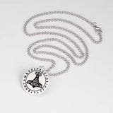 Viking Rune Necklace – Silver & Gold | Norse Talisman of Courage and Protection