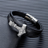Viking Thor’s Hammer Bracelet – Gold, Silver & Dual-Tone | Norse Symbol of Strength and Protection