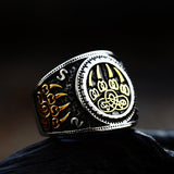 Viking Bear Claw Ring – Nordic Stainless Steel Warrior Band in Gold & Silver