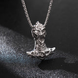 Silver Viking Thor’s Hammer Necklace – Norse Talisman of Strength and Protection