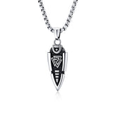 Viking Valknut Necklace – Silver & Gold | Norse Symbol of Valor and Eternal Life