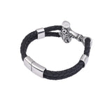 Thor’s Hammer Leather Bracelet – Premium Braided Leather & Stainless Steel Mjölnir, Norse Viking Jewelry