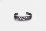 Viking Valknut Open Bangle – Gold, Silver & Black | Norse Symbol of Strength and Eternal Honor