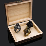 Odin Bear-Helm Viking Ring – Nordic Warrior Stainless Steel Band in Gold, Silver & Black