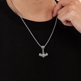 Viking Thor’s Hammer Necklace – Silver & Gold | Norse Talisman of Strength and Protection