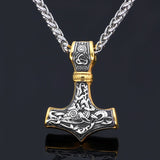 Viking Valknut Necklace – Silver & Dual-Tone Gold/Silver | Norse Symbol of Valor and Eternal Life
