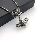 Silver Viking Thor’s Hammer Necklace – Norse Symbol of Strength and Protection