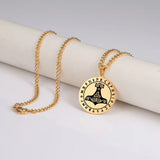 Viking Rune Necklace – Silver & Gold | Norse Talisman of Courage and Protection