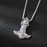 Silver Viking Thor’s Hammer Necklace – Norse Talisman of Strength and Protection