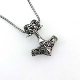 Silver Viking Thor’s Hammer Necklace – Norse Symbol of Strength and Protection