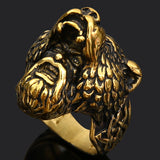 Odin Bear-Helm Viking Ring – Nordic Warrior Stainless Steel Band in Gold, Silver & Black