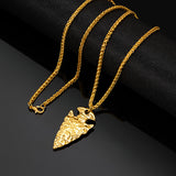 Viking Compass Necklace – Silver & Gold | Norse Symbol of Guidance and Protection