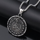 Silver Viking Valknut Necklace – Norse Symbol of Courage and Eternal Honor